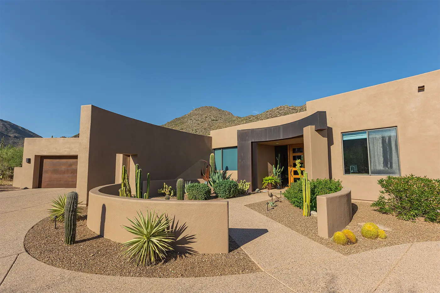 Exterior of painted house